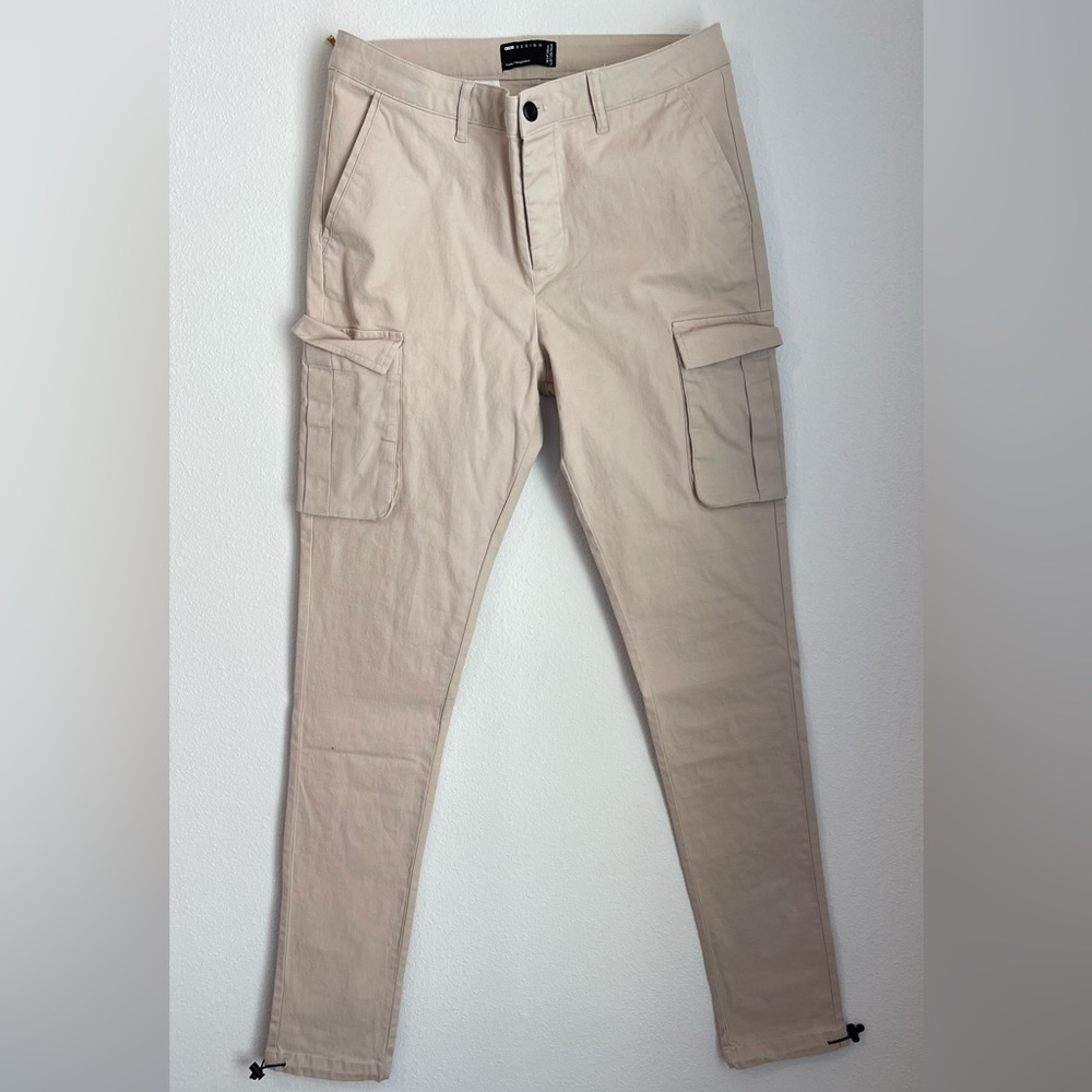 ASOS Design Skinny Khaki Cargo Pants